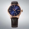 HCB005J セイコー SEIKO プレザージュ PRESAGE カクテルタイム Cocktail Time メンズ 自動巻き 青文字盤 ピンクゴールド ブラック 牛皮革バンド シースルー・スクリューバック デュアルタイム 5気圧防水 腕時計