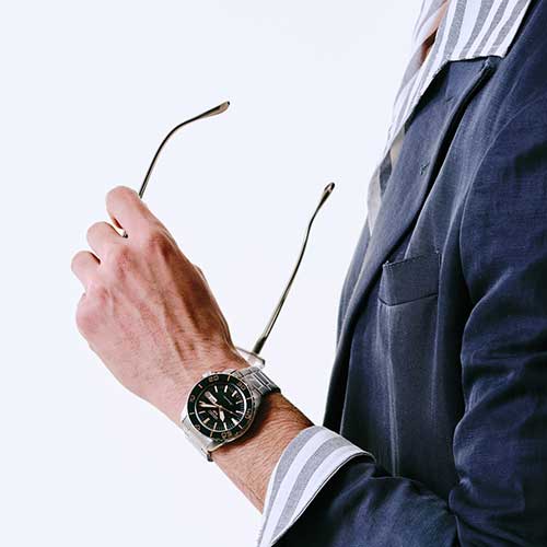 HDB005J セイコー SEIKO セイコー5スポーツ Seiko 5 Sports SKX Series メンズ 自動巻き 緑文字盤 シルバー ステンレス 逆回転防止ベゼル ダブルロック中留 24石 10気圧防水 腕時計