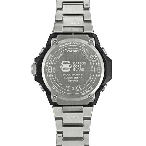 GST-W1000D-3AJF CASIO カシオ G-SHOCK Gショック メンズ 電波ソーラー 世界6局受信 Bluetooth モバイルリンク機能 タフムーブメント2 緑文字盤 シルバー アナログ 腕時計 26_10 正規品