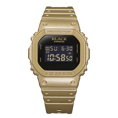DW-5600BEP-9JR CASIO カシオ G-SHOCK Gショック メンズ 20気圧防水 耐衝撃構造 高輝度LED 黒文字盤 ゴールド デジタル 腕時計
