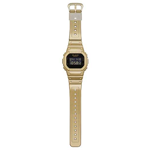 DW-5600BEP-9JR CASIO カシオ G-SHOCK Gショック メンズ 20気圧防水 耐衝撃構造 高輝度LED 黒文字盤 ゴールド デジタル 腕時計