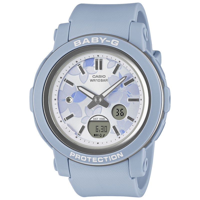 BGA-290FL-2AJF CASIO カシオ BABY-G ベビージー BGA-290 Series レディース 耐衝撃構造 ワールドタイム ストップウォッチ アラーム LEDライト フルオートカレンダー 花柄文字盤 ブルー 10気圧防水 腕時計 25_11