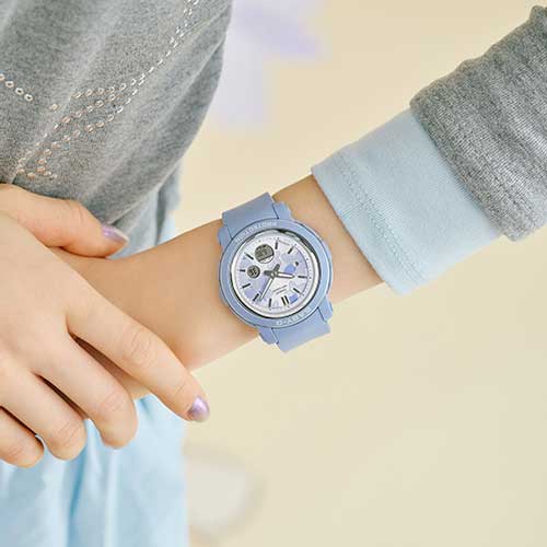 BGA-290FL-2AJF CASIO カシオ BABY-G ベビージー BGA-290 Series レディース 耐衝撃構造 ワールドタイム ストップウォッチ アラーム LEDライト フルオートカレンダー 花柄文字盤 ブルー 10気圧防水 腕時計 25_11